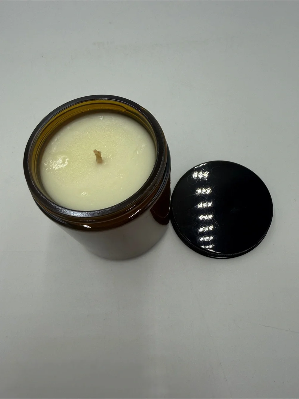 Orange Blossom Coconut Wax Candle - Amber Glass Jar